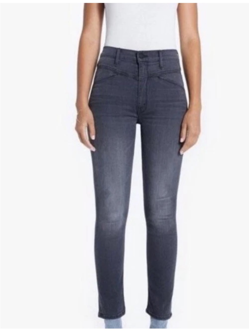 MOTHER Denim The Dazzler Yoke Front Ankle Size 26 in Lighting Up Lanterns Wash